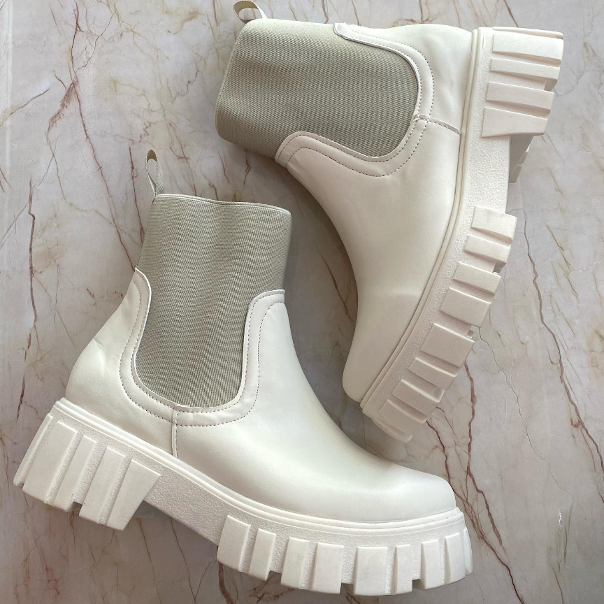Bota Combat Celeste Latte