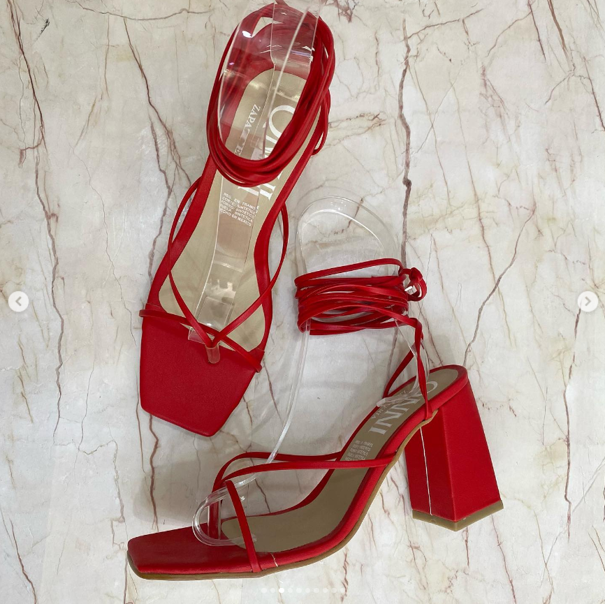Tacones Rossy Lace-Up Rojo