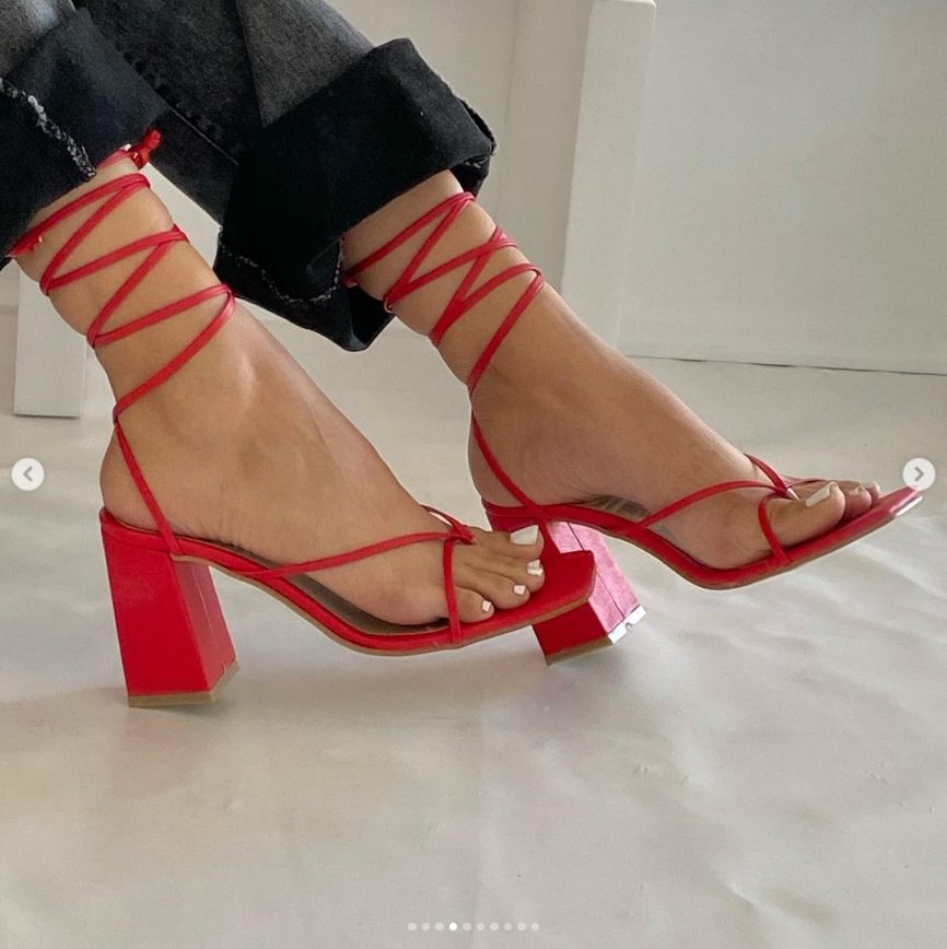 Tacones Rossy Lace-Up Rojo