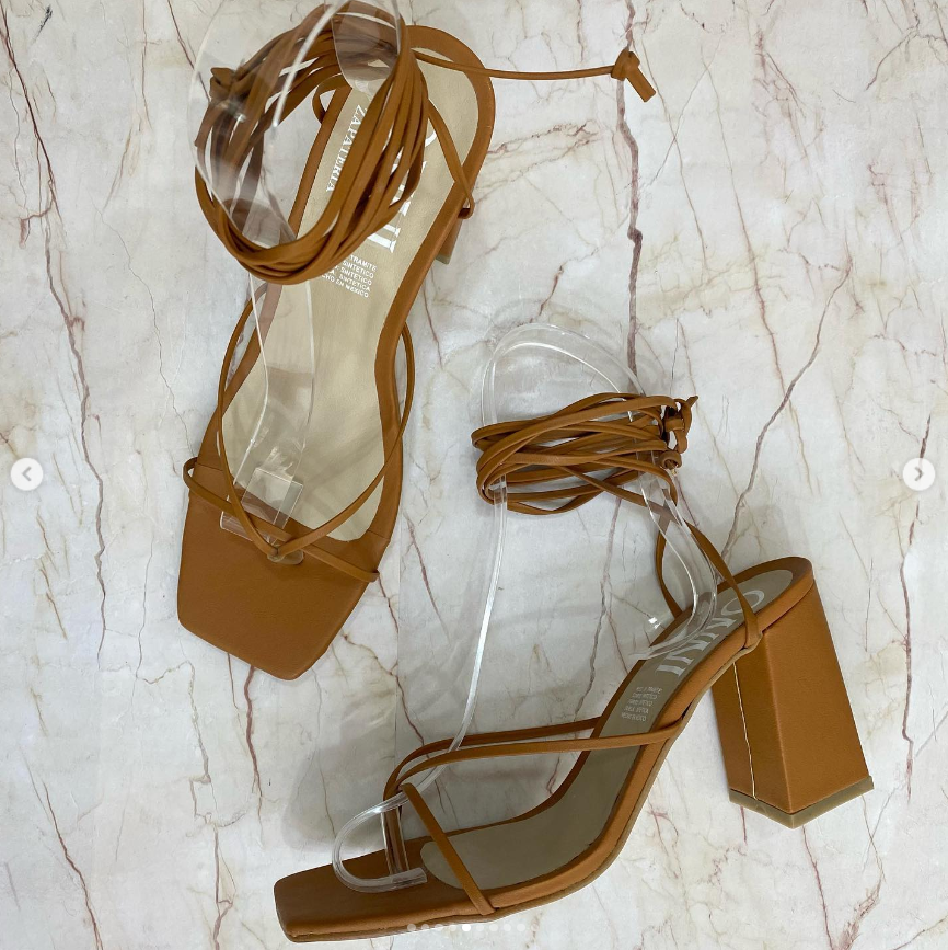 Tacones Rossy Lace-Up Camel