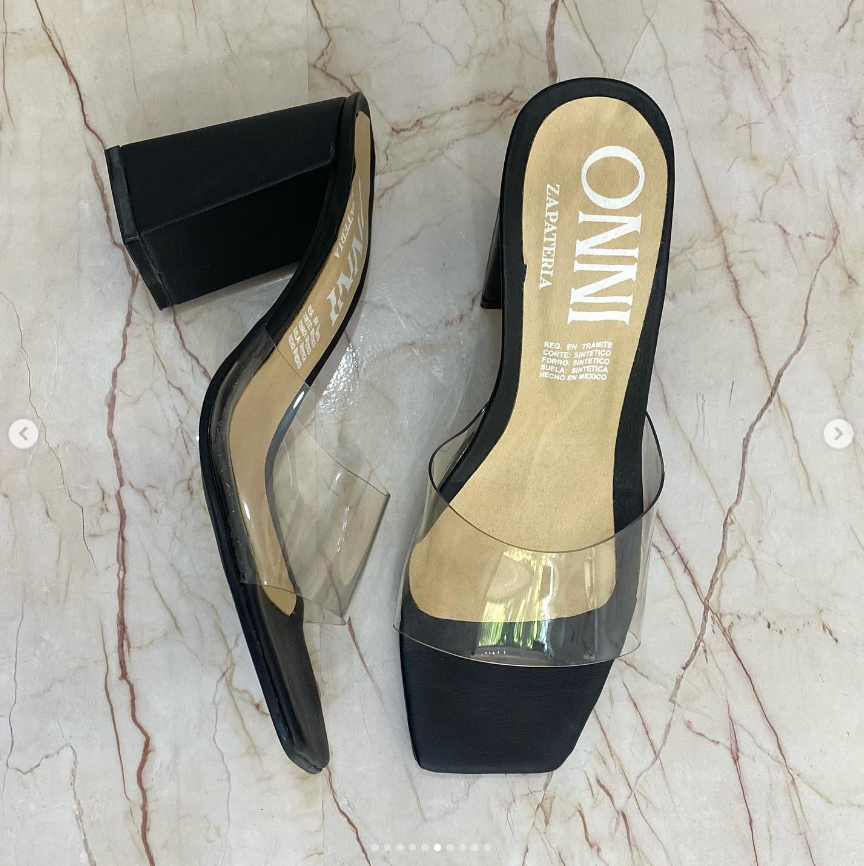 Tacones Lucy Transparentes Negro