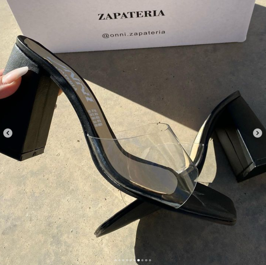 Tacones Lucy Transparentes Negro