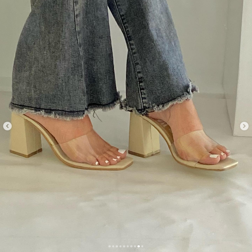 Tacones Lucy Transparentes Negro