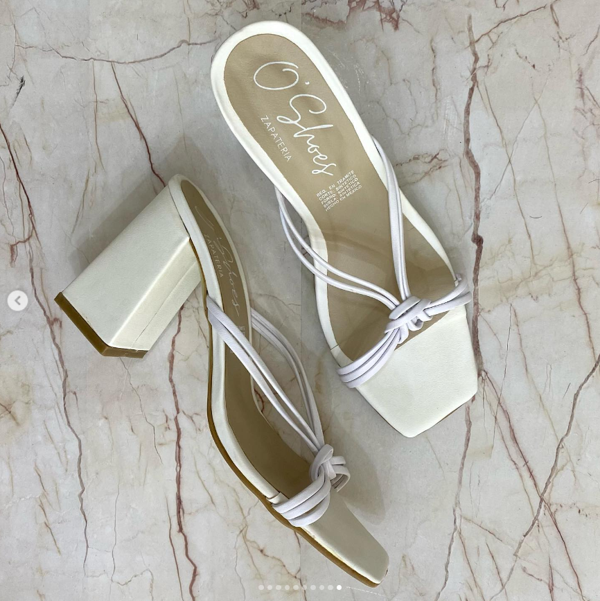 Tacones Andrea Tiras Blanco