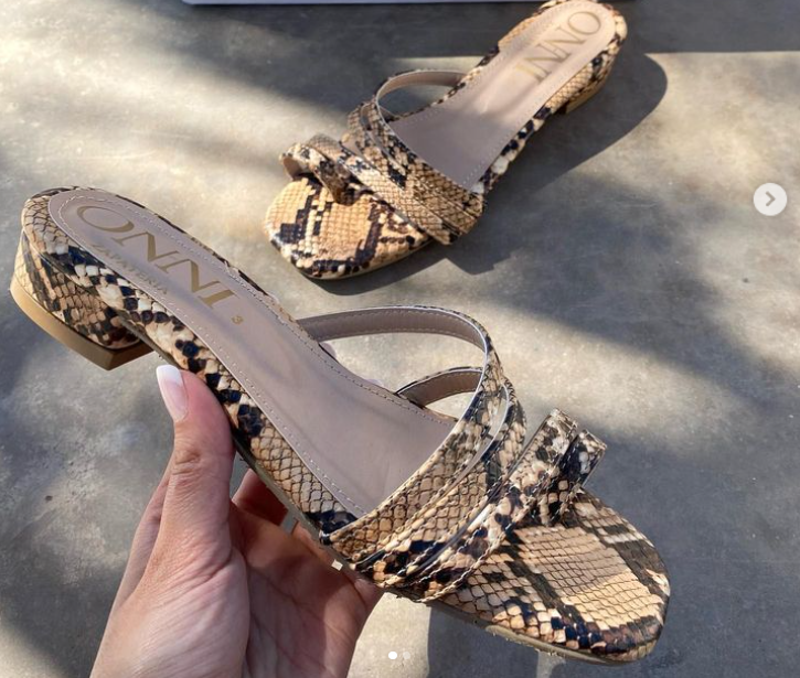 Sandalias Snake-Beige