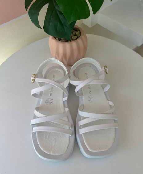 Sandalias Chunky Leana Blanco