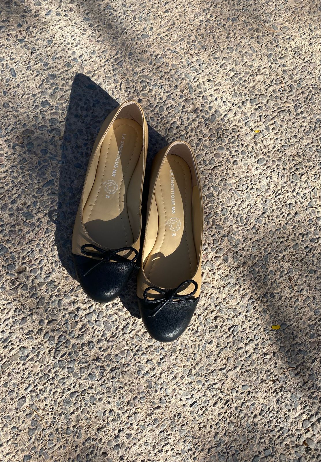 Flats Margot Nude/Negro
