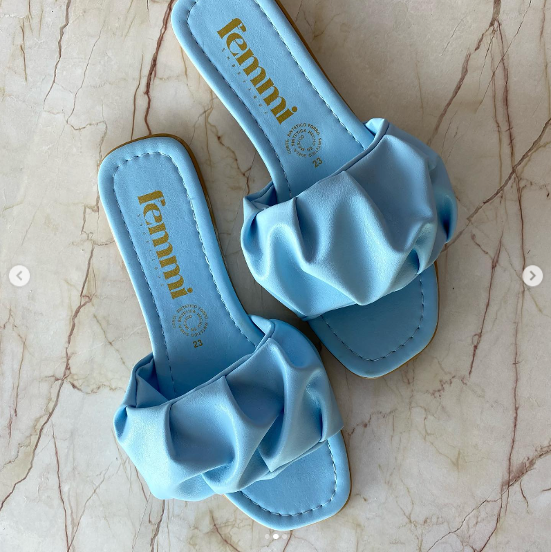 Sandalias Scrunchie Azul