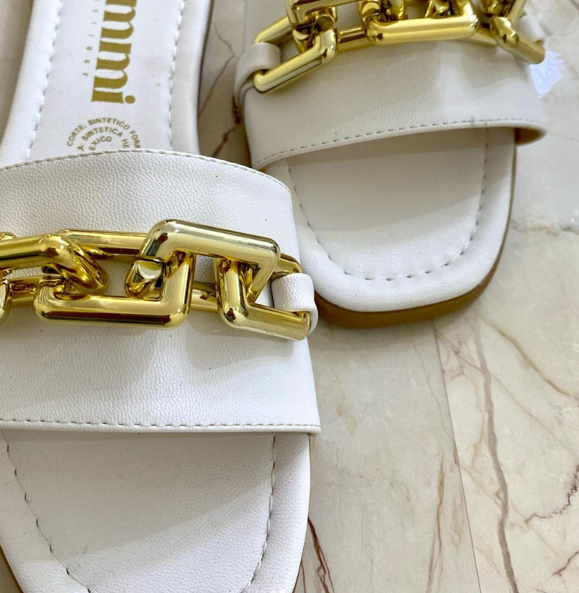 Sandalias Lily Blanco Eslabon