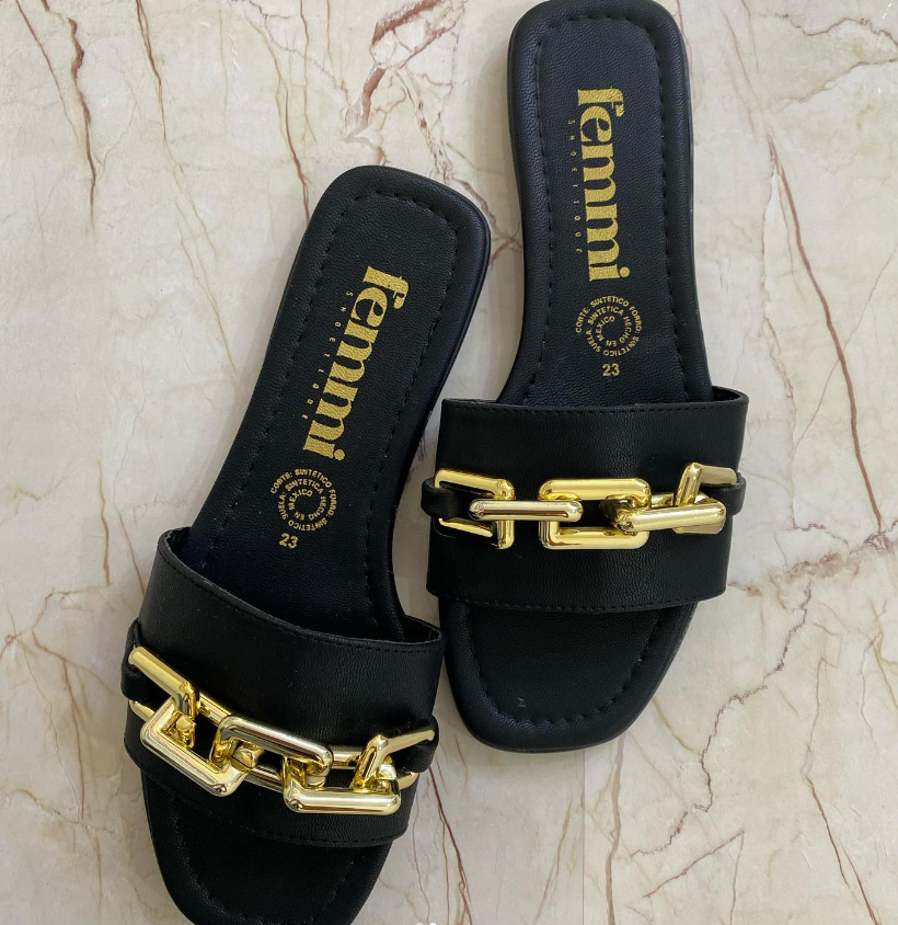 Sandalias Lily Negro Eslabon