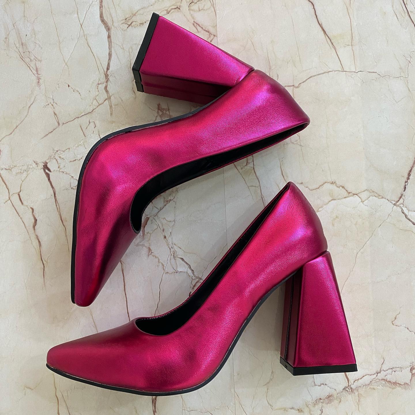 Tacones Rosa - Magenta Metalico