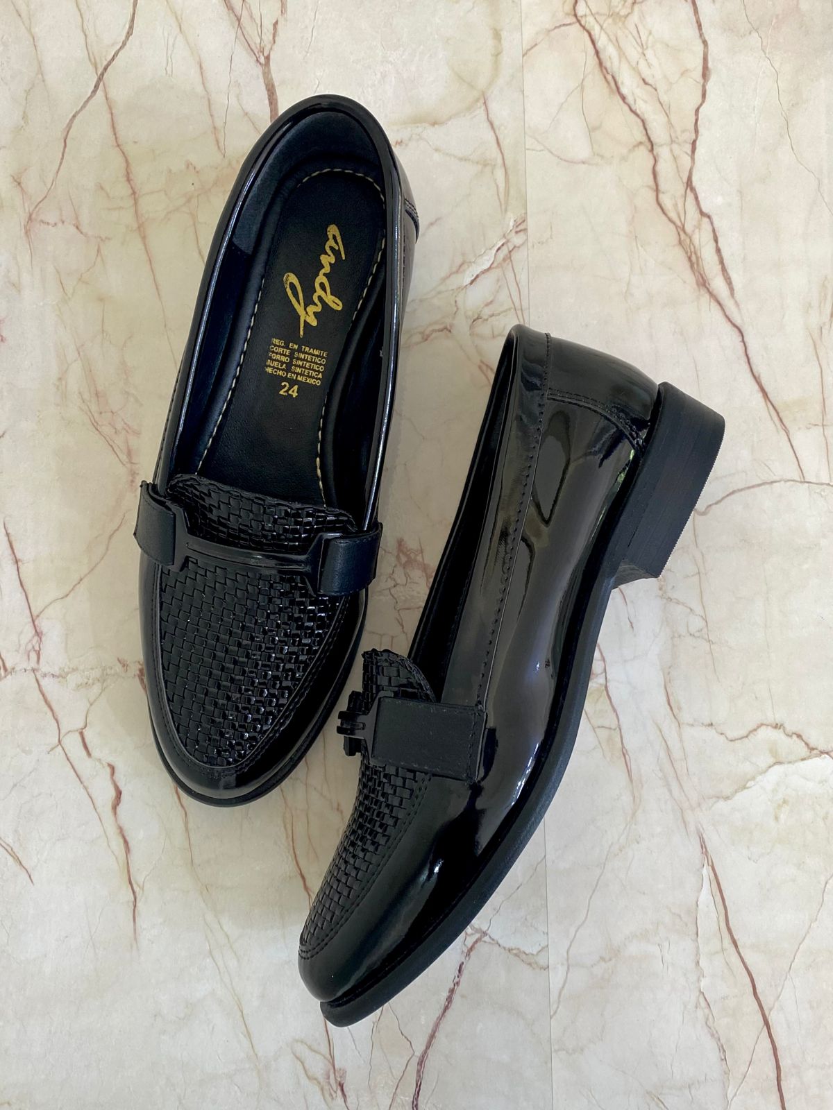 Flats Charlotte - Negro Charol