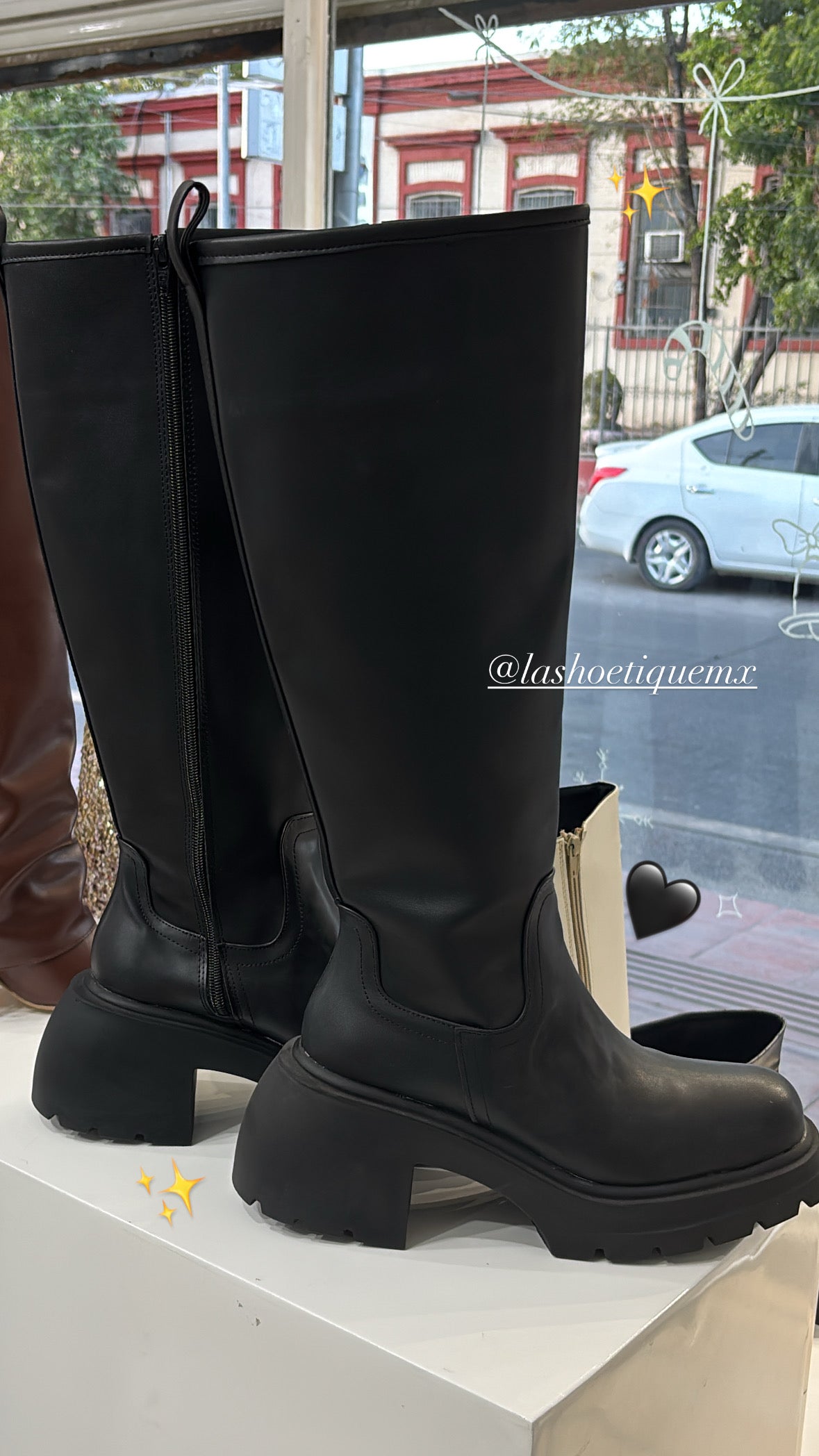 Botin Combat Betty Alta Negro