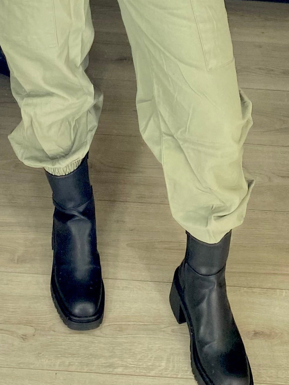 Botin Combat Boot Letty Negro