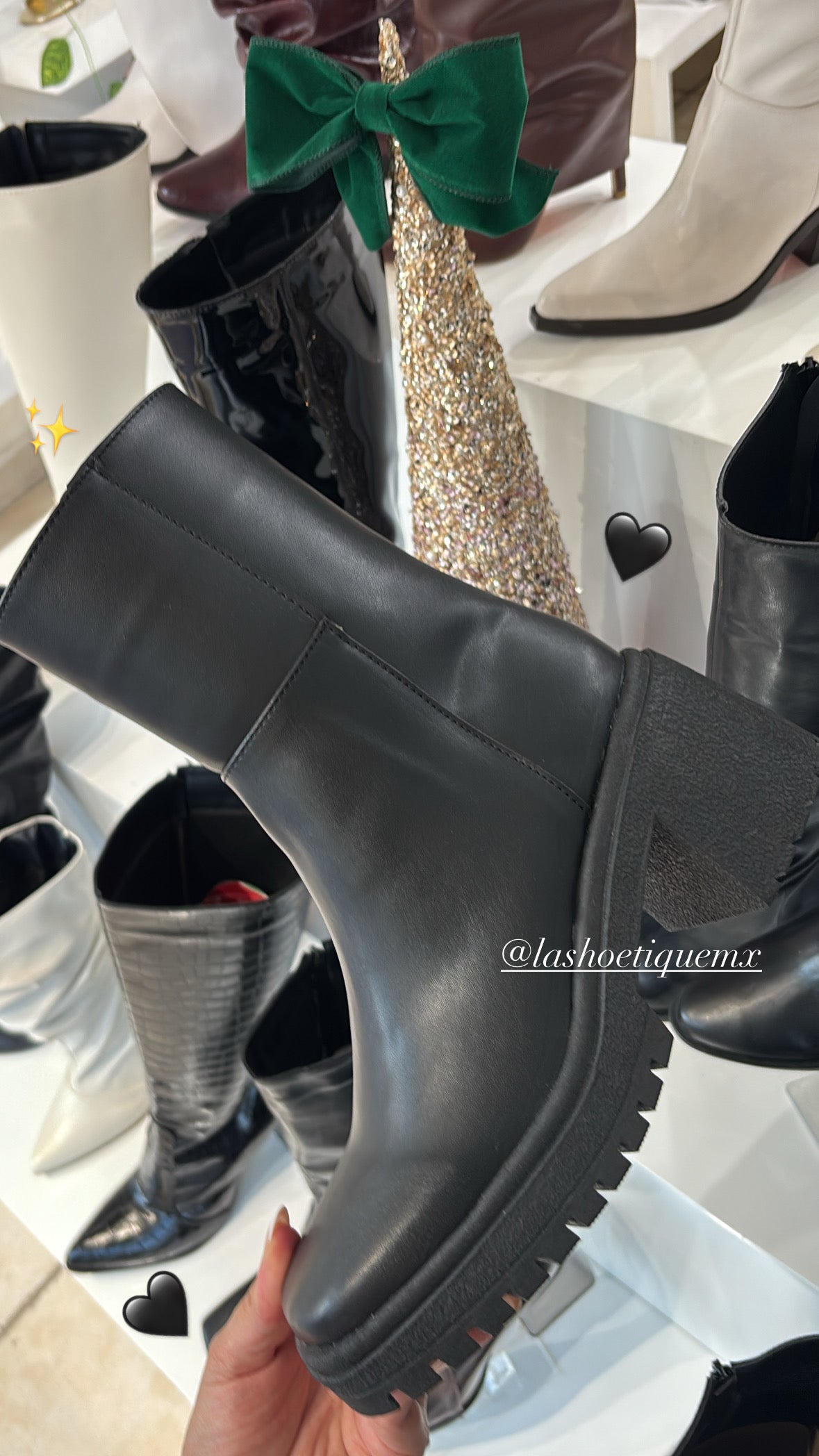 Botin Combat Boot Letty Negro