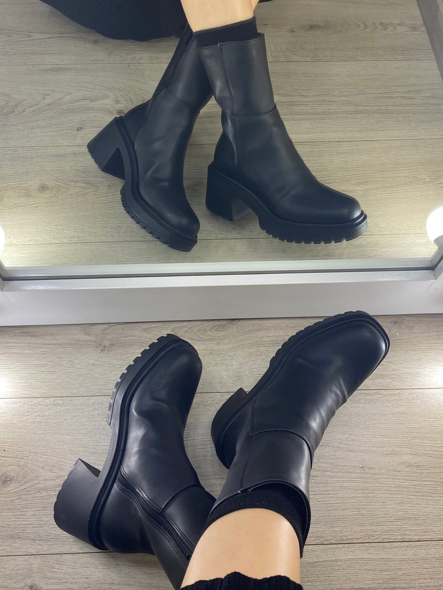 Botin Combat Boot Letty Negro