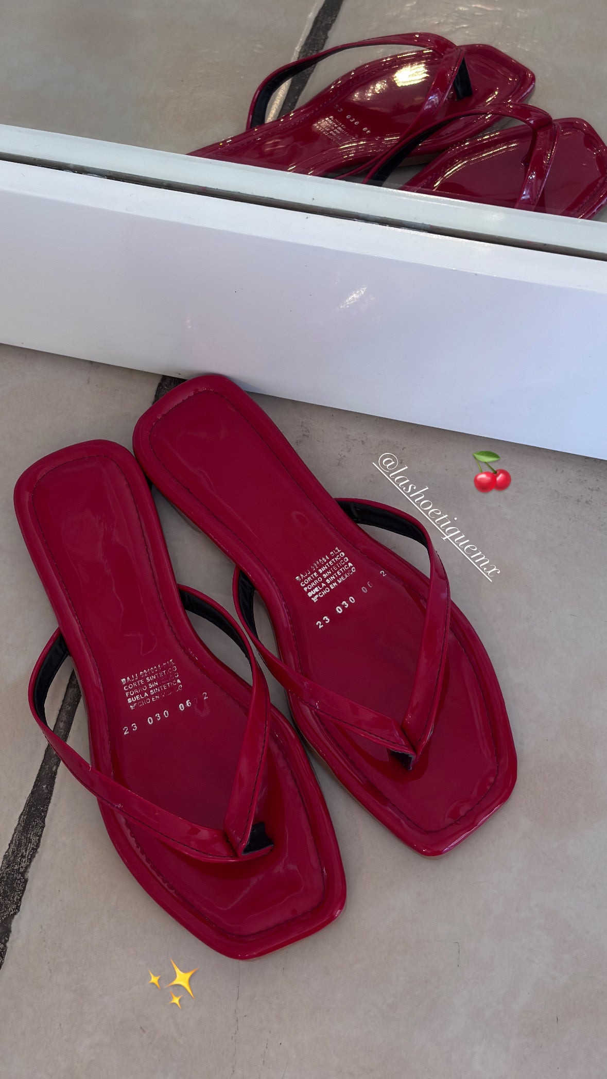 Sandalias Valentina Rojo Cherry