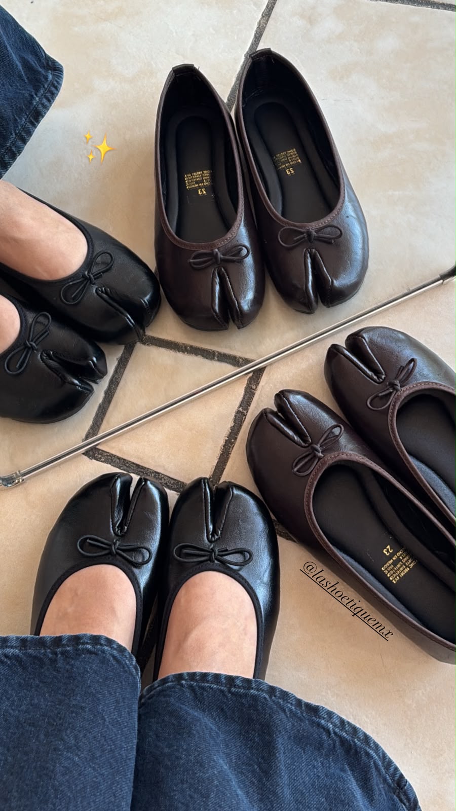 Flats Tabis Negro