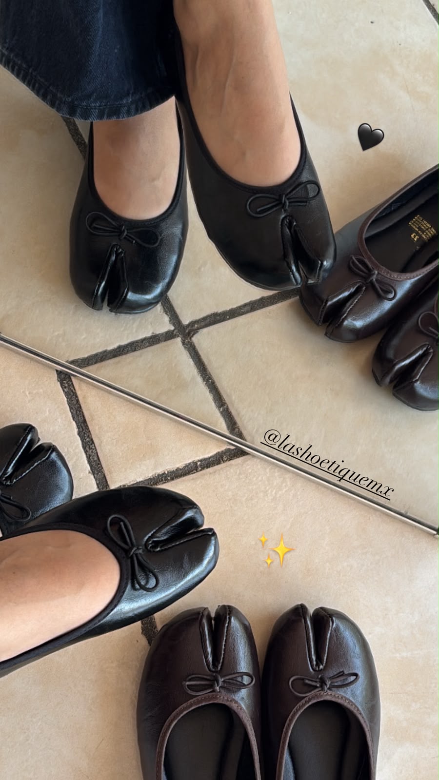 Flats Tabis Negro
