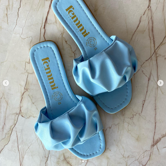 Sandalias Scrunchie Azul