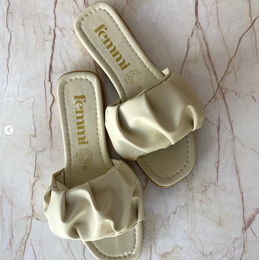 Sandalias Scrunchie Nude