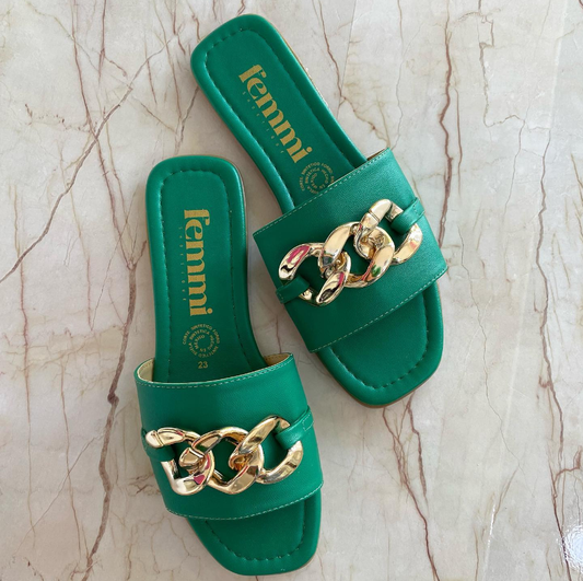 Sandalias Dany Verde Esmeralda