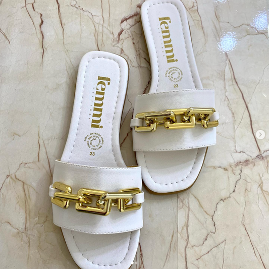 Sandalias Lily Blanco Eslabon